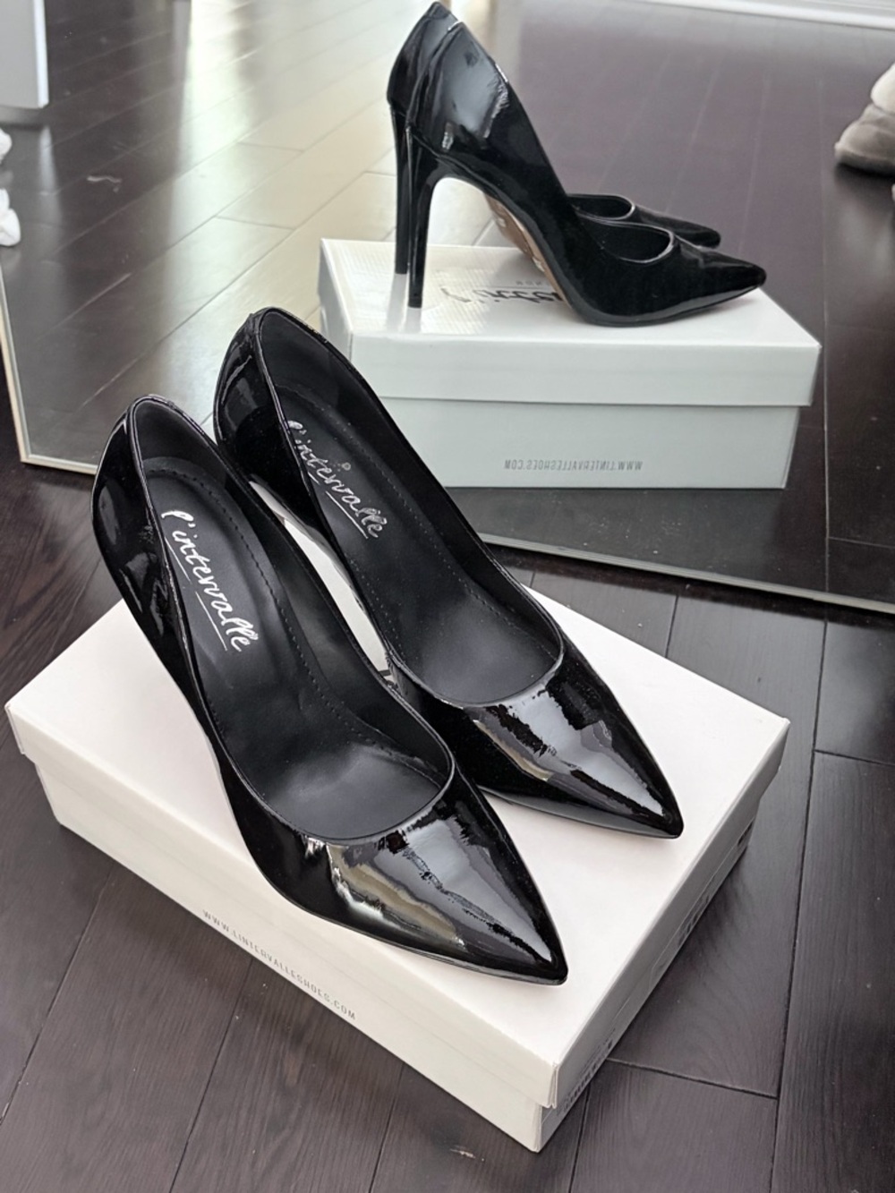 Black Patent 3.75”(9.5cm) Heels